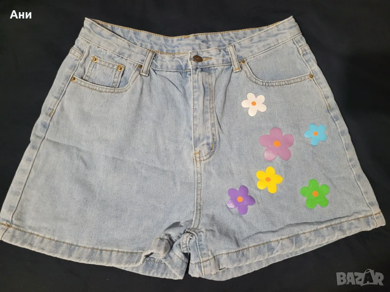 Къси дънкови панталонки-L размер, снимка 1