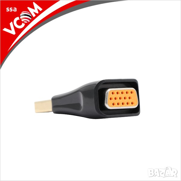 VCom адаптер Adapter DisplayPort DP M / VGA F Gold plated - CA333, снимка 1