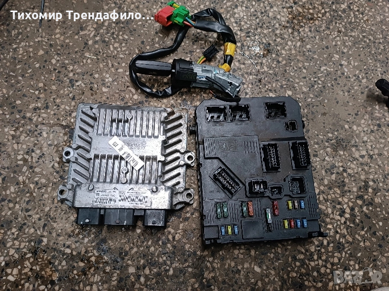 BSI F01-00, S118085300M , 9653667280 start kit , ECU SID804 , 5WS40171C-T , 9648624280  с ключ, снимка 1