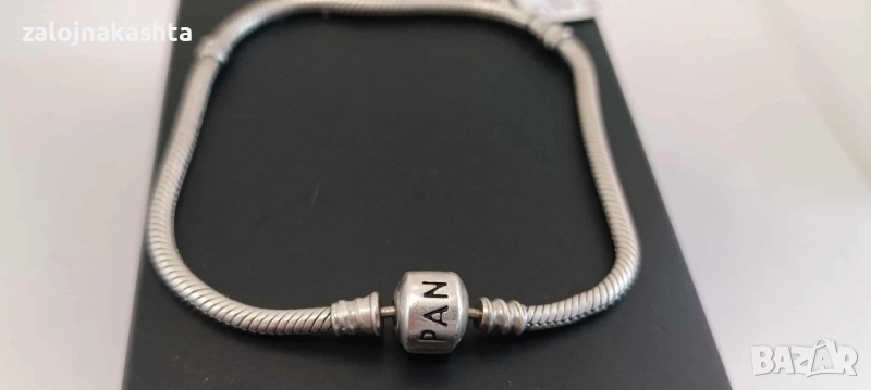 Сребърна-Гривна Pandora -22см, снимка 1