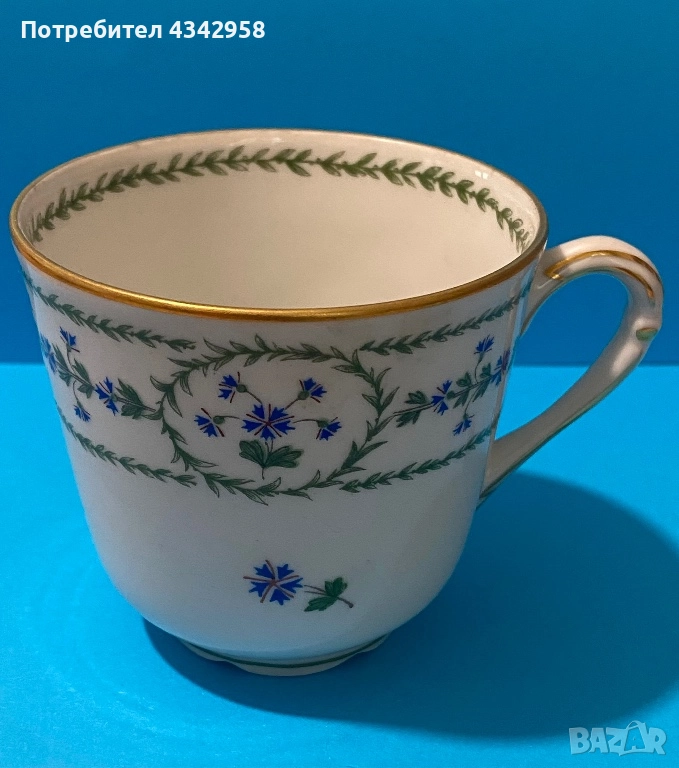 Чаша за чай Bernardaud Limoges с шарка Barbeaux.1980 г., снимка 1