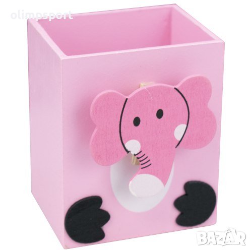 Моливник, Дървен, С щипка, 8.5х7х5.5 см. Различни цветове с щипки с различни интересни картинки. , снимка 1