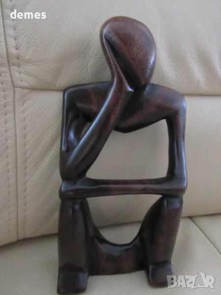 Мислител-стилизирана фигура от абанос, снимка 1