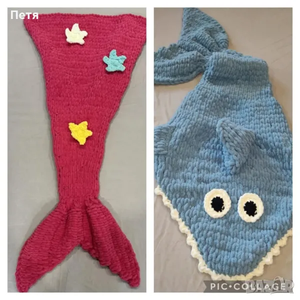 Детско одеяло Лакомата акула/ Малката русалка, снимка 1