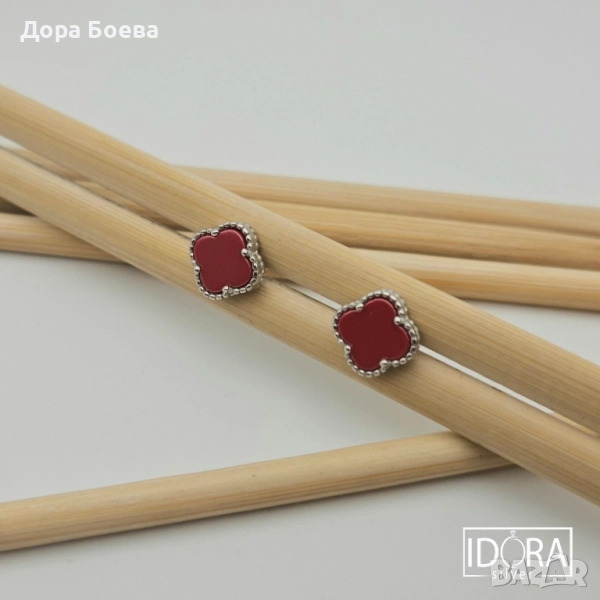 Сребърни обеци: "Детелини", снимка 1