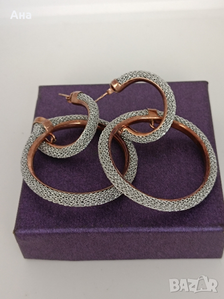 красиви сребърни обеци с ползата , снимка 1