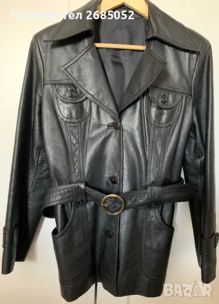 Дамско яке от естествена кожа размер М, снимка 1