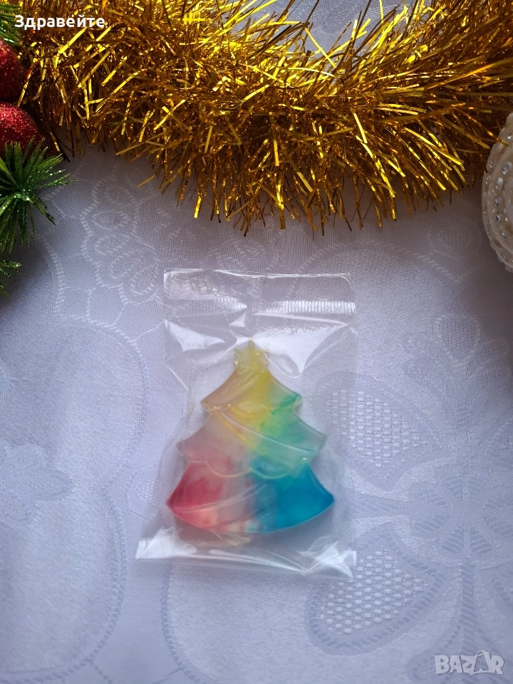 Коледни глицеринови хипоалергенни сапунчета , снимка 1