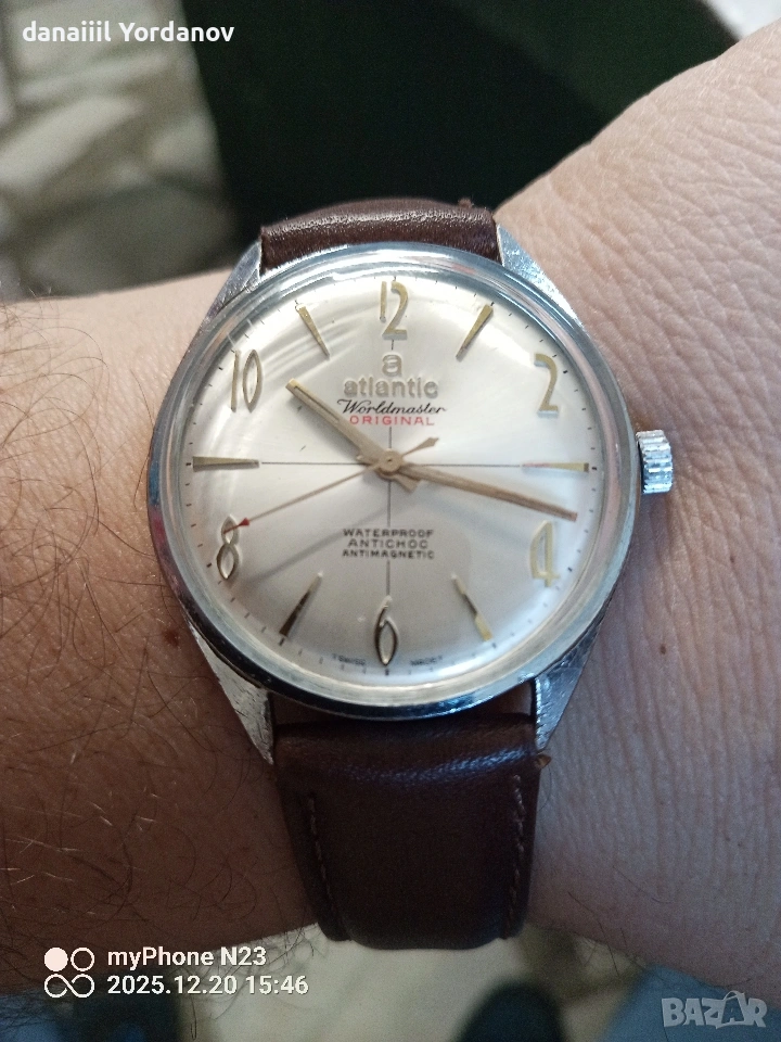 Atlantic worldmaster original 17jewelss , снимка 1
