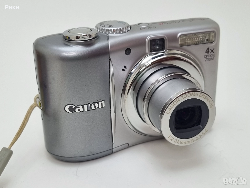 Canon PowerShot A1100 IS 12.1 MP 4x Zoom Digital Camera-Silver , снимка 1