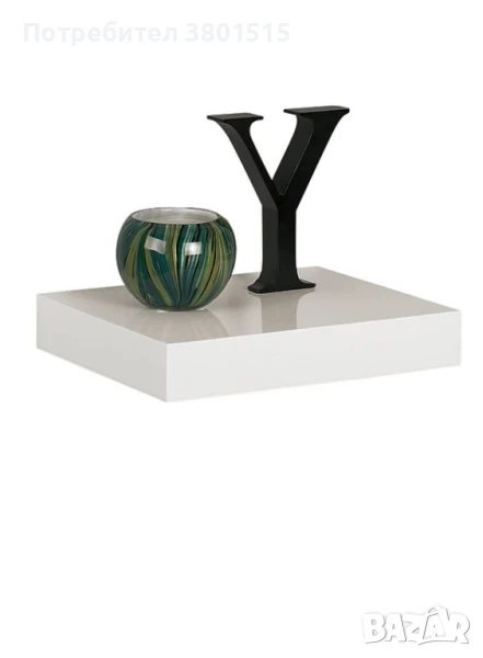 Етажерки за стена в бяло гланц, снимка 1