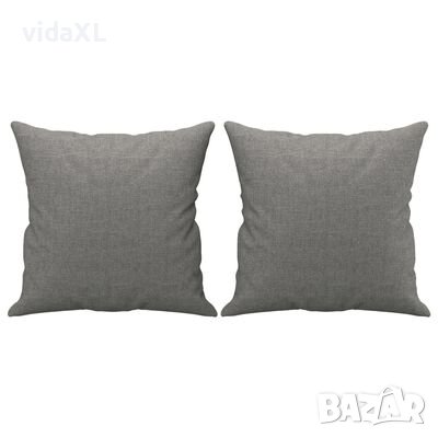 vidaXL Декоративни възглавници, 2 бр, тъмносиви, 40x40 см, плат(SKU:349472, снимка 1
