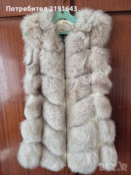 елек от естествен косъм и кожа, снимка 1