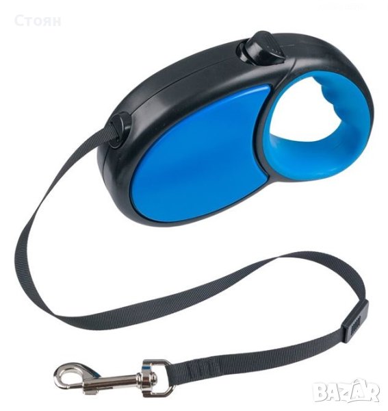 Повод за кучета механичен син черен 5м, снимка 1