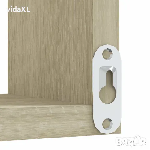 vidaXL Стенни ъглови рафтове, 2 бр, дъб сонома, 40x40x50 см, снимка 7 - Ракли - 56147794