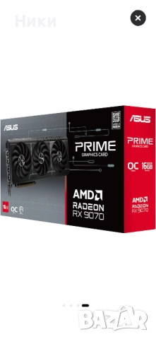 Видеокарта ASUS PRIME AMD RADEON™ RX 9070 OC, 16GB GDDR6, 256-bit, снимка 3 - Видеокарти - 52431742