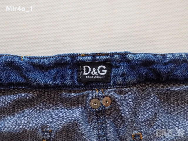 дънкова пола dolce & gabbana къси панталони шорти гащета панталон дамска оригинал размер 32/46, снимка 6 - Поли - 50832587