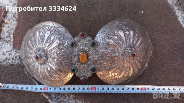 Голяма Кюстендилска сребърна пафта пафти, снимка 7 - Антикварни и старинни предмети - 53623545