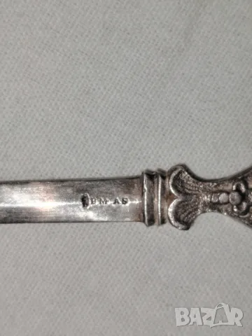 Нож за писма,много рядък  сребърен екземпляр , снимка 3 - Антикварни и старинни предмети - 48943054