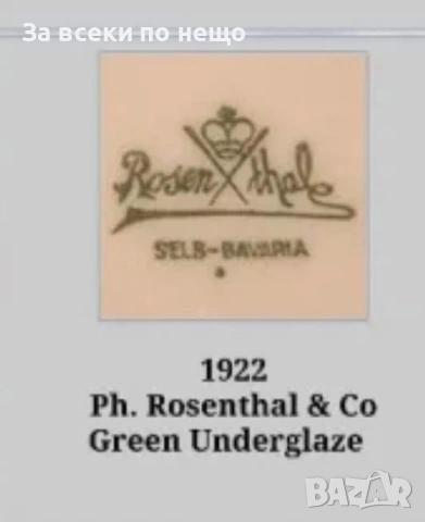 Circa 1922 - великолепно класическо плато в кобалт, злато и ръчно изрисувани цветя Код P1883, снимка 5 - Декорация за дома - 53311134