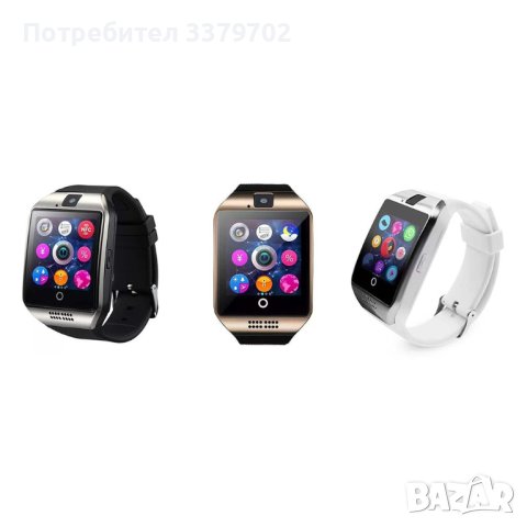 Смарт часовник СИМ слот Q18 , Bluetooth – Smart Watch Q18, Разговори, Facebook, Социални Мрежи и др., снимка 1 - Смарт часовници - 41019981