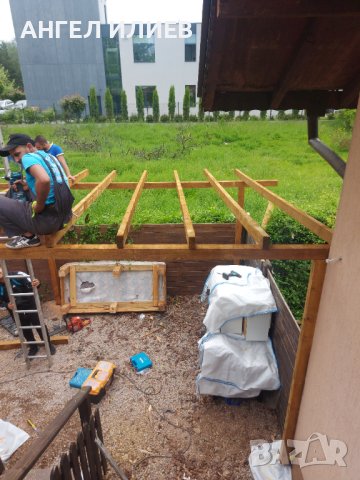 Изграждане на дървен навес, снимка 1 - Ремонти на покриви - 41599997