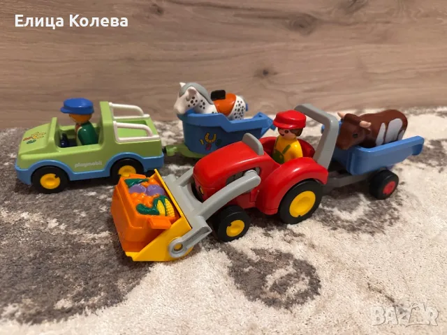 Playmobil играчки фермерски коли и животни, снимка 3 - Коли, камиони, мотори, писти - 50181313