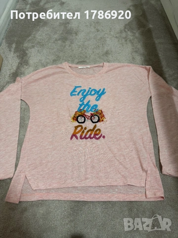 🌸 Дамска блуза с дълъг ръкав "Enjoy the Ride" - Pepper & Mint London 🚴‍♀️