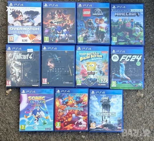 Конзола PlayStation 4 Slim 500GB + 2 оригинални джойстика + 11 игри, снимка 3 - PlayStation конзоли - 53636078