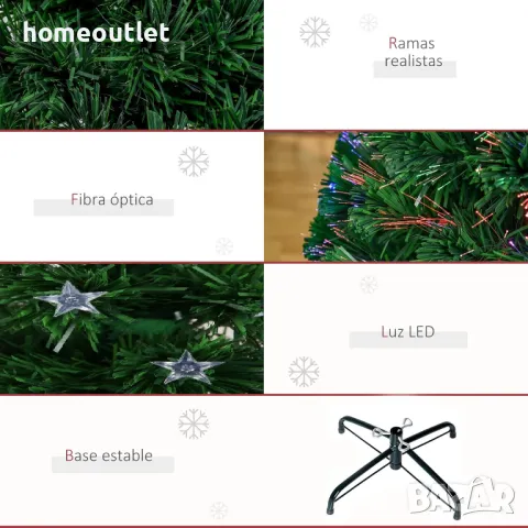 ПРОМОЦИЯ Коледна елха с вградени LED светлини и височина 120 см, 88037, снимка 5 - Декорация за дома - 48138115