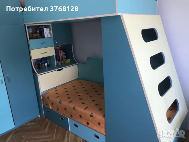 Обзавеждане за детска стая с легла на два етажа + бюро