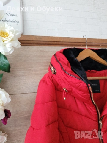 Червено яке Zara , снимка 3 - Якета - 44305177