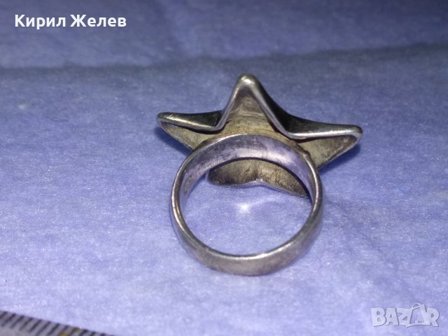 ВЕЛИКОЛЕПЕН ФИГУРАЛЕН СРЕБЪРЕН АРТ ПРЪСТЕН ЗВЕЗДА СРЕБРО 925 АНГЛИЯ БИЖУТЕРСКА РЪЧНА ИЗРАБОТКА 40617, снимка 8 - Пръстени - 42644491
