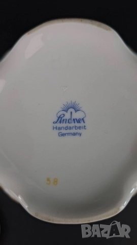 Порцеланово яйце с великденска декорация - Lindner, снимка 6 - Декорация за дома - 52775643