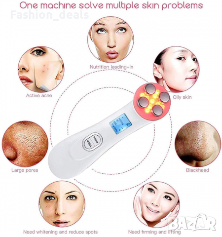 Нов масажор за лице Подмладяване на кожата Здраве Красота LED светлинна терапия , снимка 7 - Други - 36283561