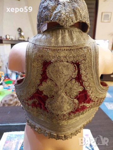 Много рядко Османско детско елече със шапка/сърма позлата/