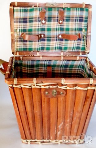 Винтидж кошница за пикник, снимка 2 - Антикварни и старинни предмети - 36011236