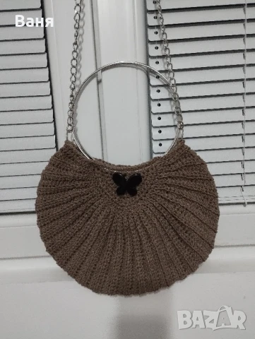 плетена дамска чанта, снимка 4 - Чанти - 51389420