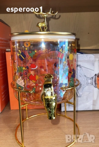 Стъклен диспенсър , снимка 3 - Прибори за хранене, готвене и сервиране - 52258439