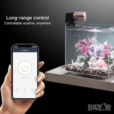 Автоматична WiFi хранилка за рибки, храна за рибки, аквариум iLonda, снимка 4 - Оборудване за аквариуми - 52162861