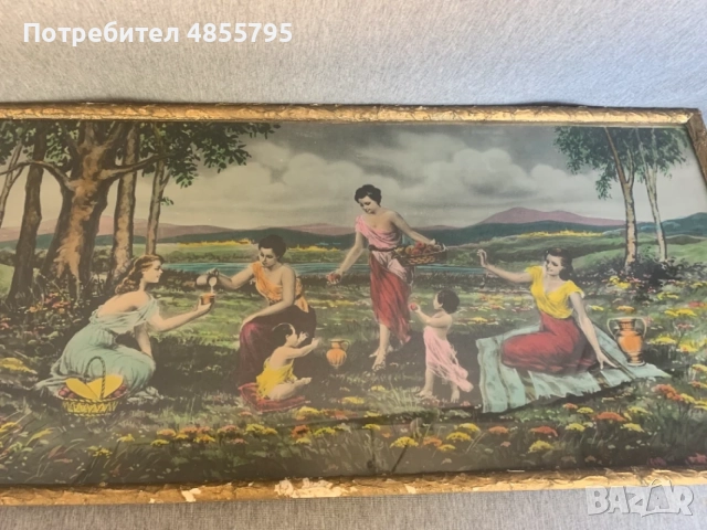 картина соц период, снимка 3 - Антикварни и старинни предмети - 55742065