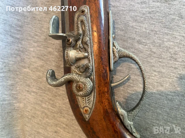 Декоративен пистолет с орнаменти 1868, снимка 2 - Антикварни и старинни предмети - 56158265