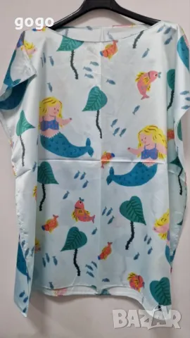 Луксозна плажна туника от 100% коприна – стил и комфорт за летните дни, снимка 9 - Туники - 49909005