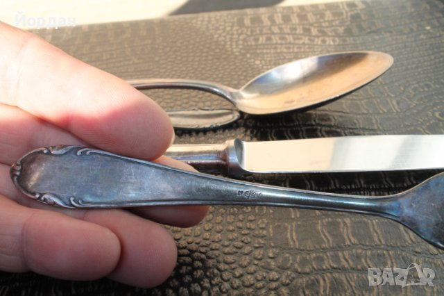 Посребрен комплект за хранене 24 броя , снимка 12 - Колекции - 42654427