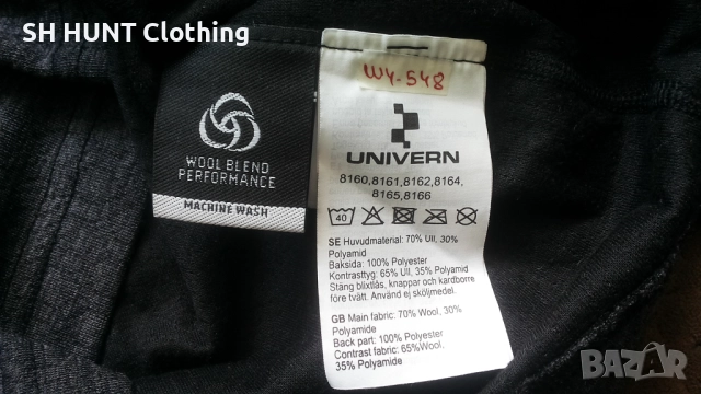 UNIVERN 8161-0415 Geilo 2.0 Baselayer 1/2 Zip 70% Merino Wool размер M работна термо блуза W4-548, снимка 15 - Блузи - 52025541