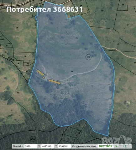 135,5 ДКА ЧАСТЕН ИМОТ С 3 СГРАДИ В РОДОПИТЕ – ЗОРНИЦА, ЧЕПЕЛАРЕ, снимка 4 - Парцели - 56230768