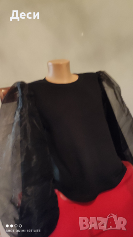 блузка на Zara с интересен ръкав, снимка 5 - Блузи с дълъг ръкав и пуловери - 44571824