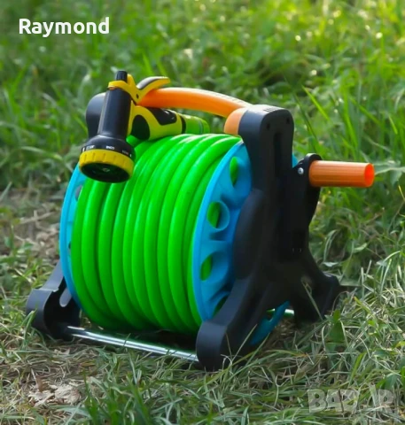 Преносима макара с маркуч 25 м – градинска, с дюза с 7 функции и накрайници, снимка 5 - Градинска техника - 50822850