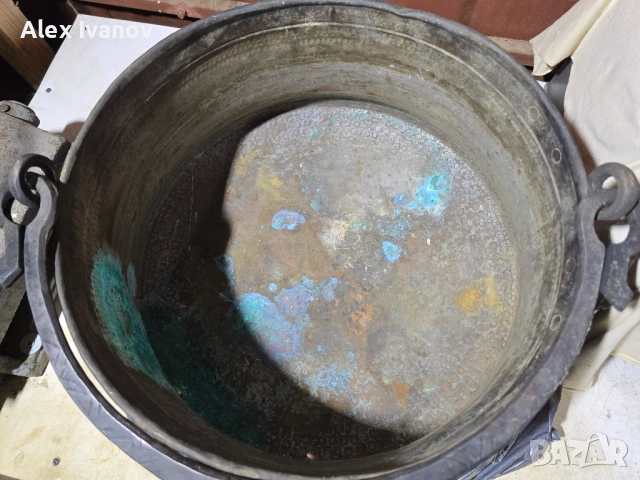 Стар меден казан (котел), снимка 2 - Антикварни и старинни предмети - 52461264