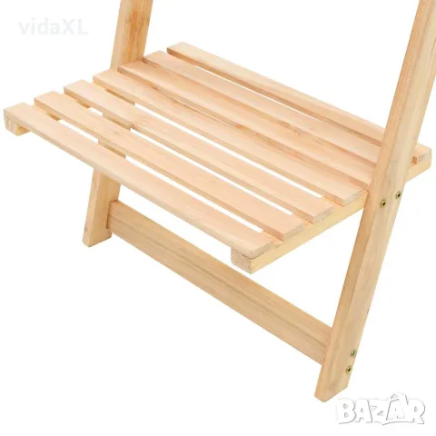 vidaXL Стенен рафт тип стълба, кедрово дърво, 41,5x30x176 см, снимка 3 - Етажерки - 56146404